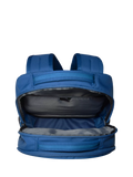 The North Face Vault backpack in blue and white, imported from the UK