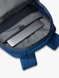 The North Face Vault backpack in blue and white, imported from the UK