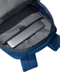 The North Face Vault backpack in blue and white, imported from the UK