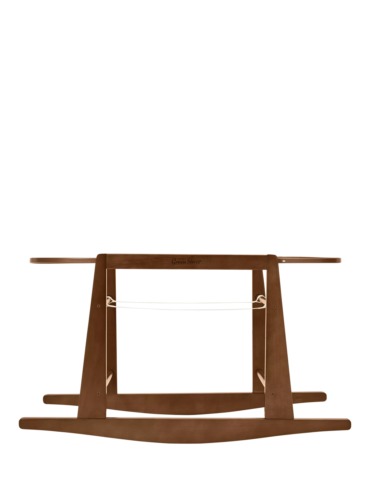 Little Green Sheep natural beechwood rocking Moses basket stand (British brand)