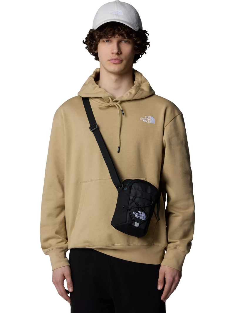 The North Face Jester cross body bag in asphalt grey and black, UK version