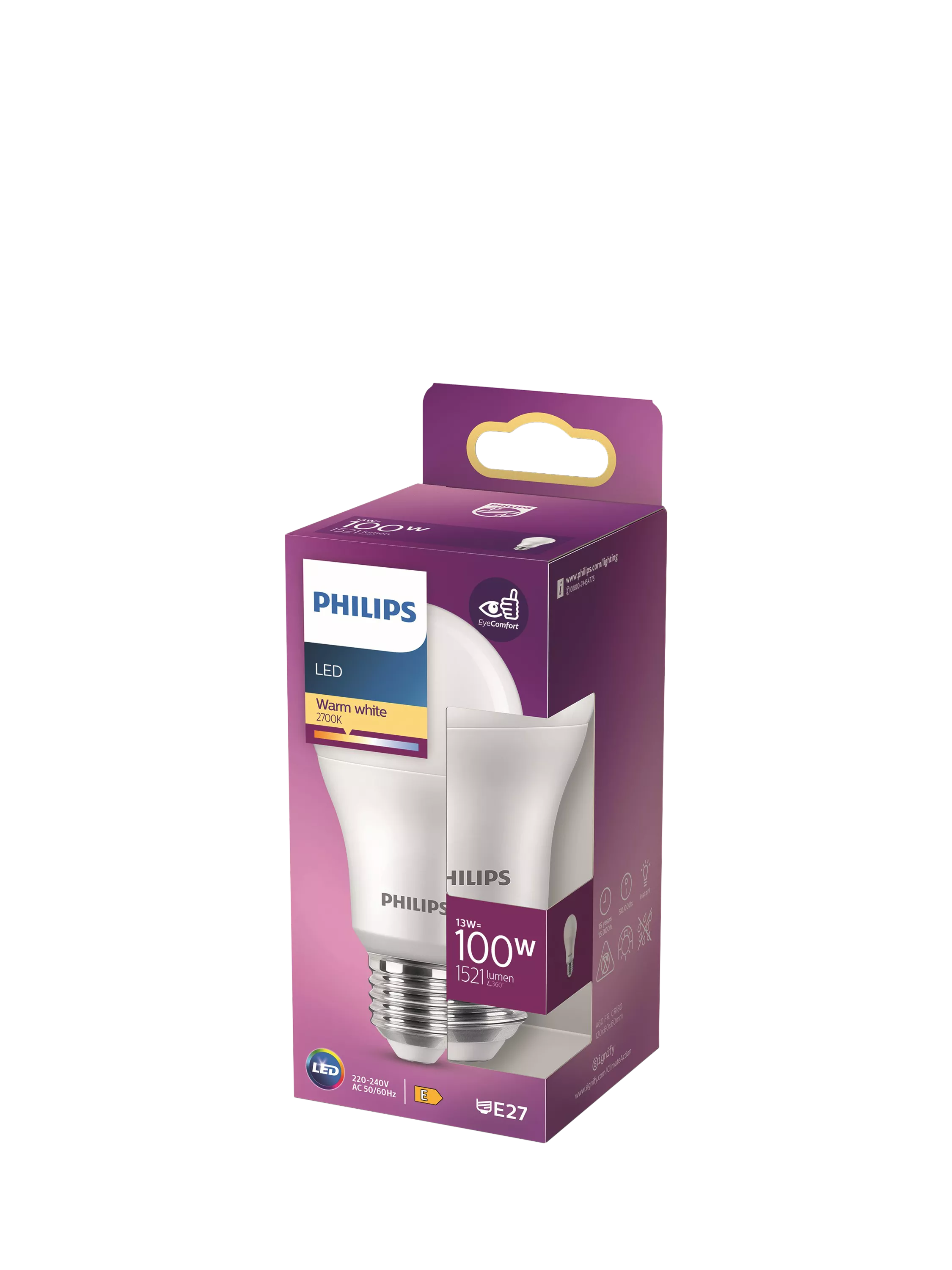 Philips 100W LED bulb E27, UK version