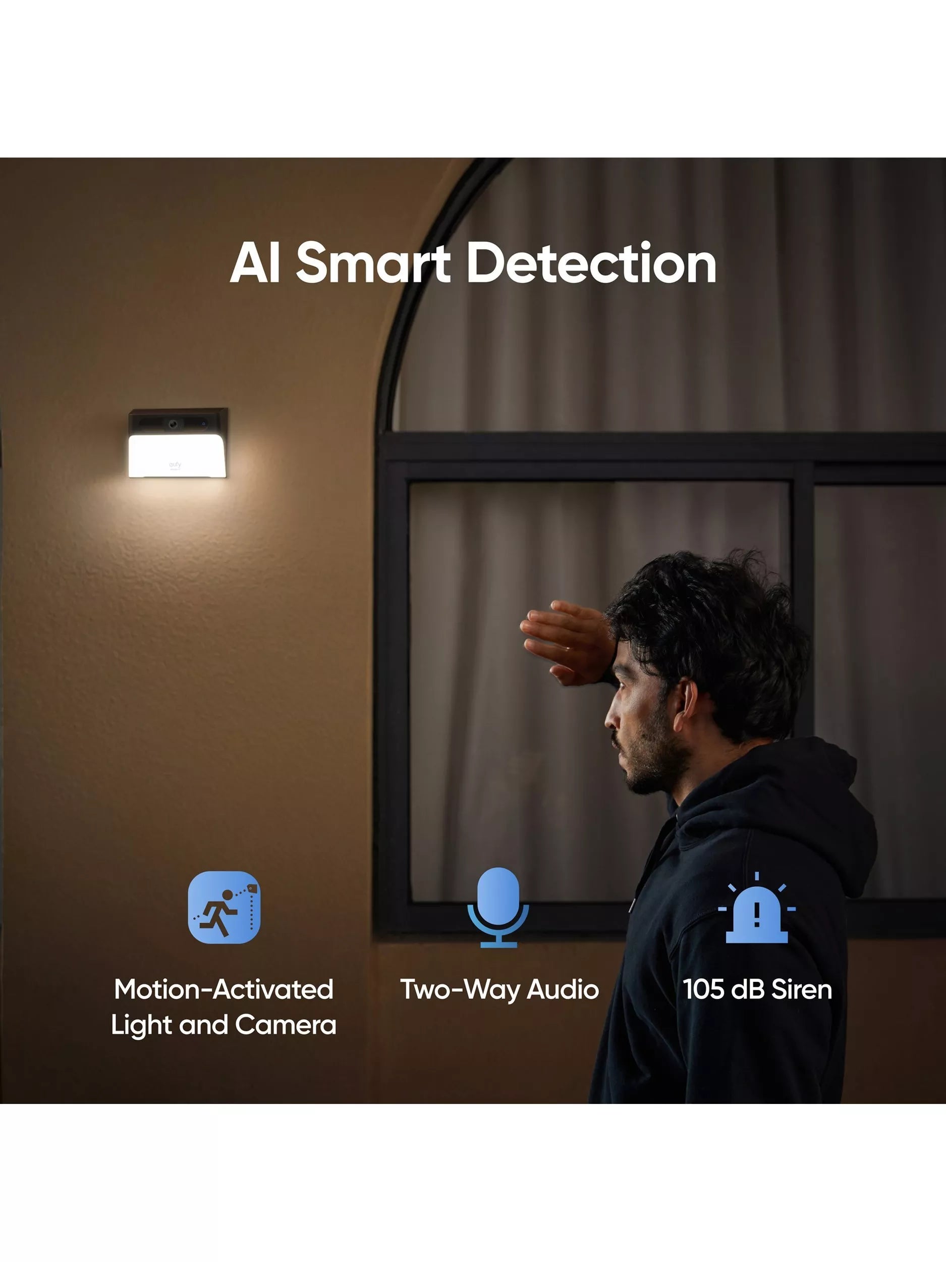 eufy S120 solar wall light security camera black - British product