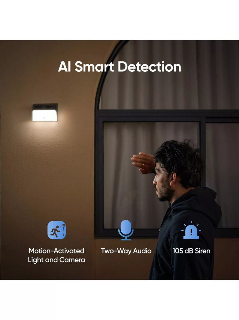 eufy S120 solar wall light security camera black - British product