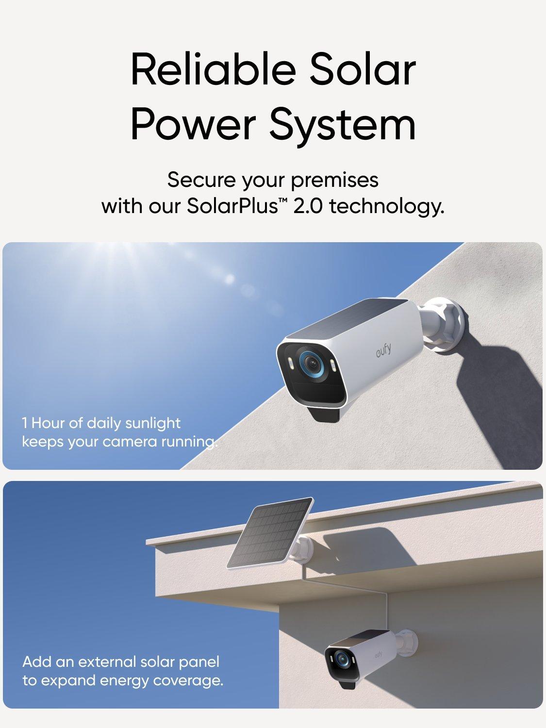 eufy eufyCam S3 Pro 4K security camera with solar panel - British product