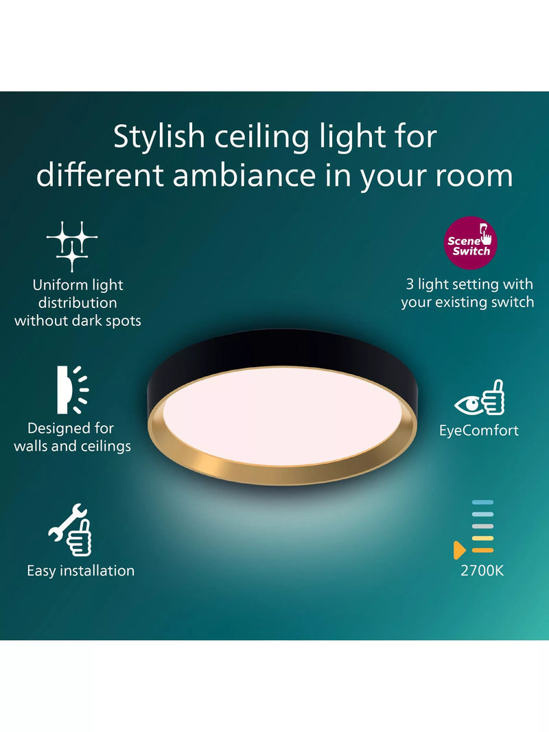 Philips SceneSwitch Hanno LED ceiling light 24W 38.4cm, imported from the UK