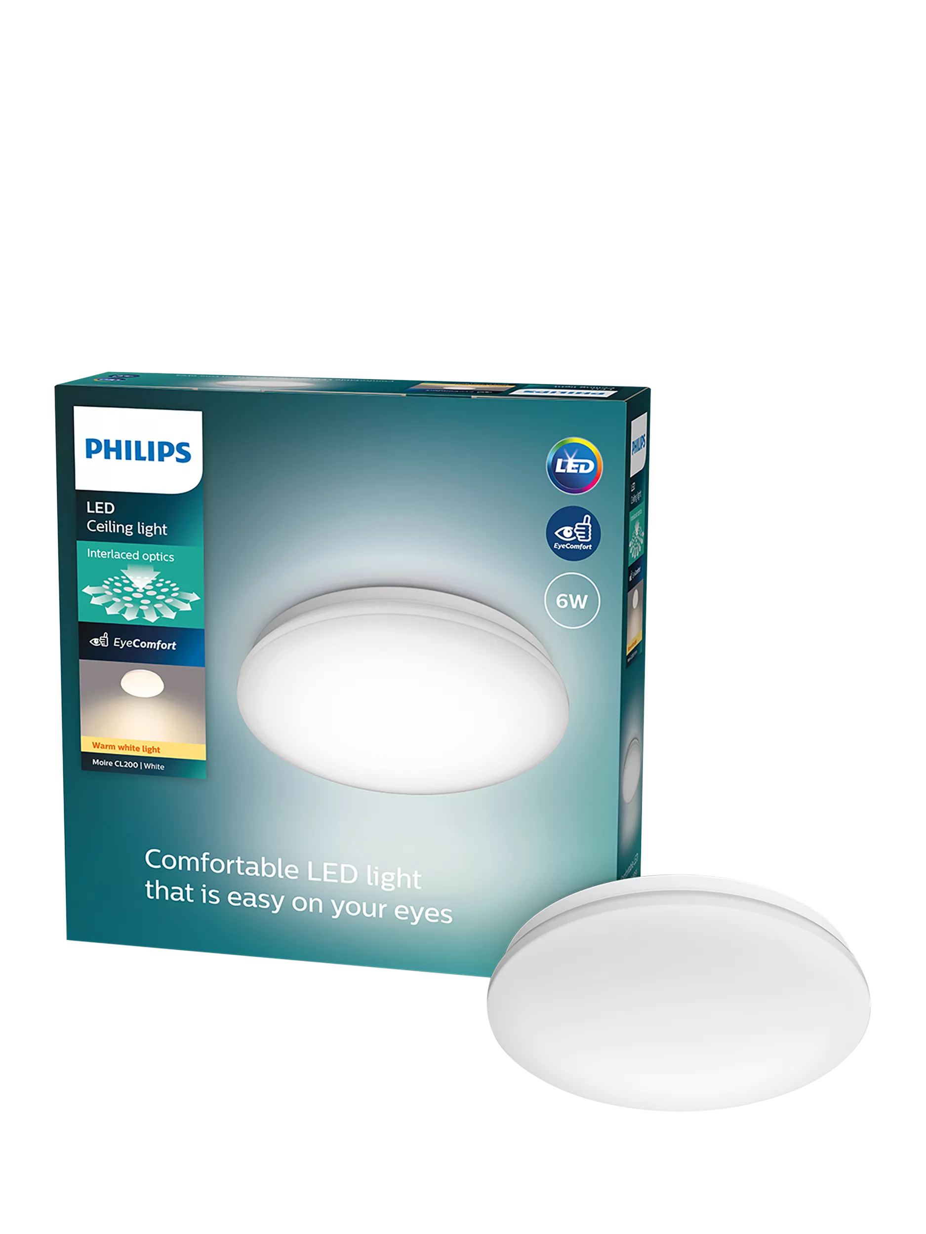 Philips Moire CL200 LED ceiling light 22cm diameter (British brand)