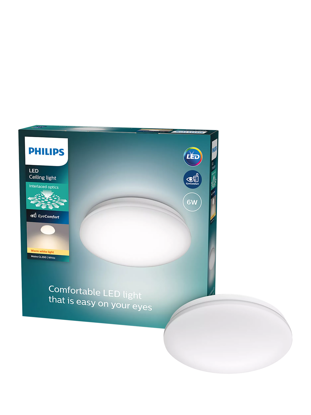 Philips Moire CL200 LED ceiling light 22cm diameter (British brand)