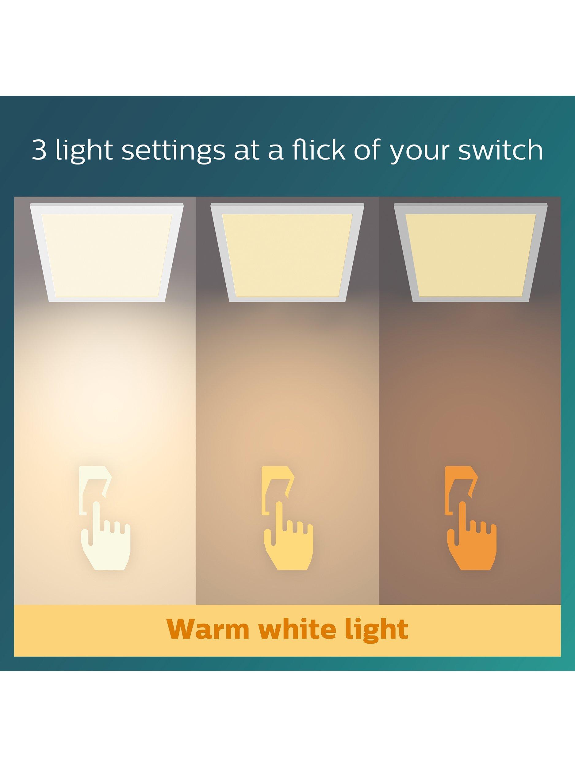 Philips SceneSwitch square ceiling light 12W, UK version