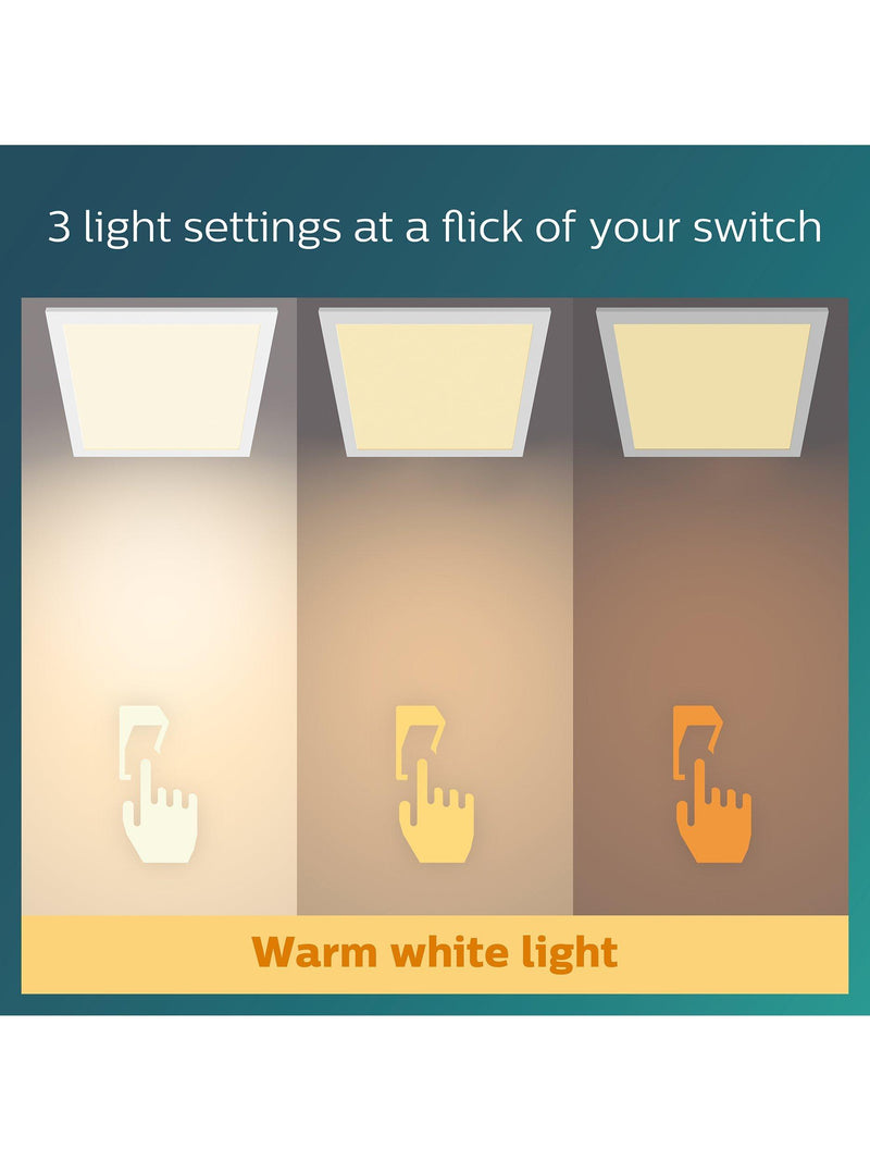Philips SceneSwitch square ceiling light 12W, UK version