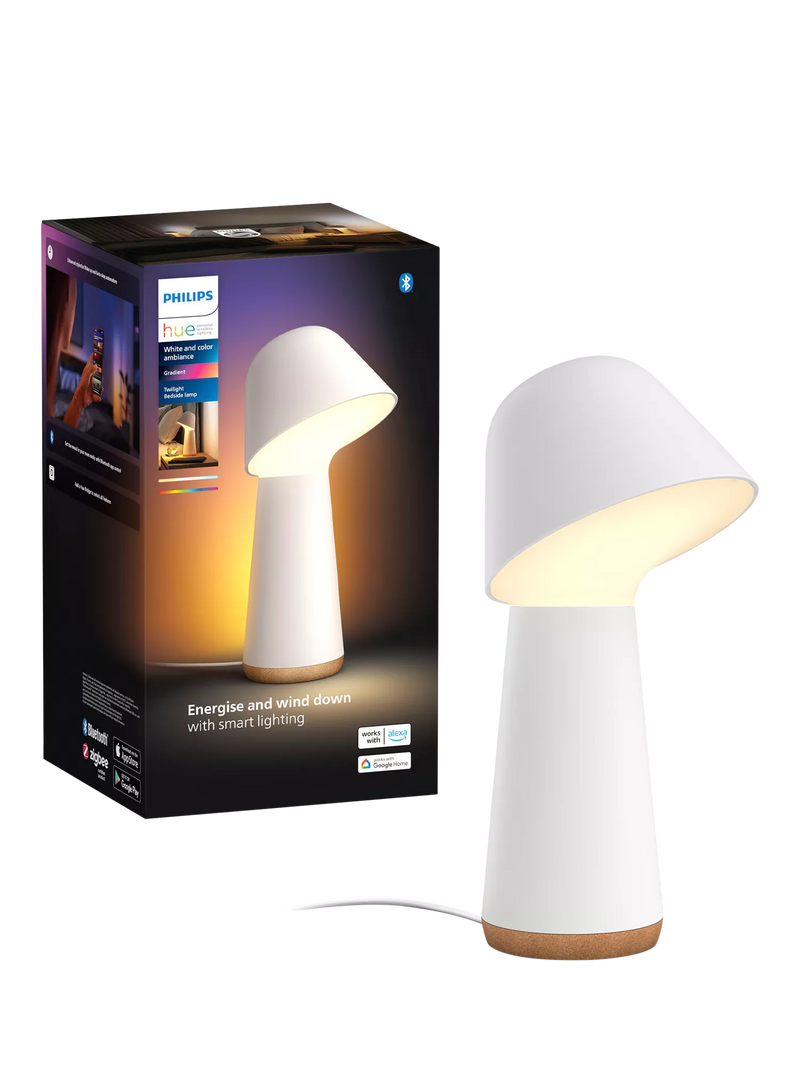 Philips Hue smart bedside lamp white, UK version