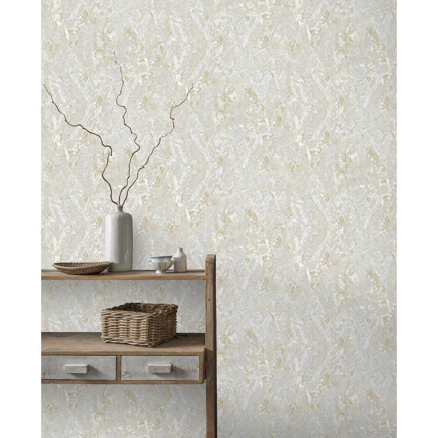 Arthouse Marble Patina Gold wallpaper 53cm x 1005m roll - British product