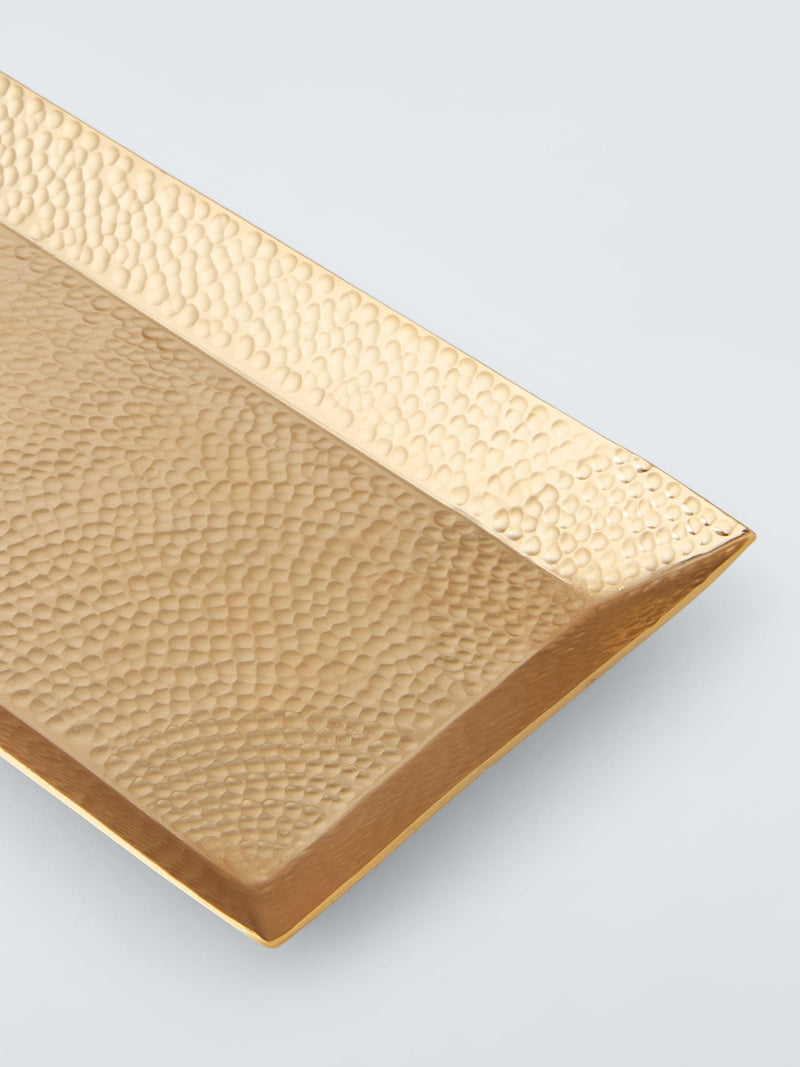 John Lewis serving tray hammered metal gold 28cm - British product