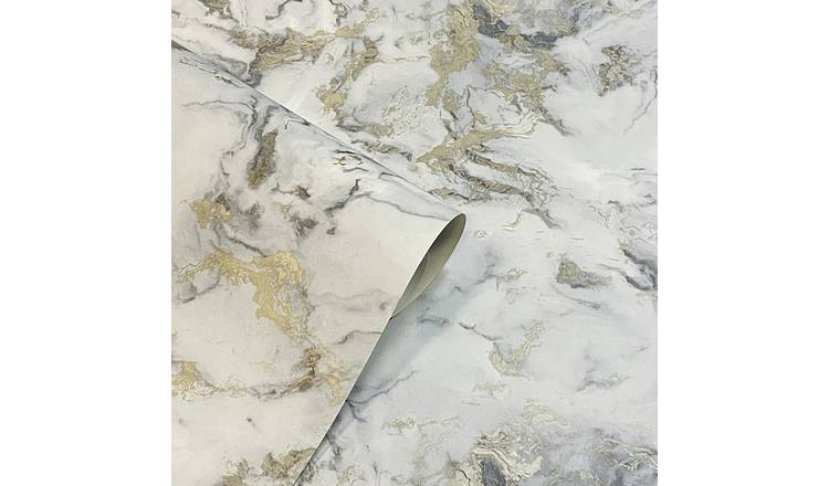 Arthouse Bahia Marble Mono Gold wallpaper 53cm x 1005m roll - British product