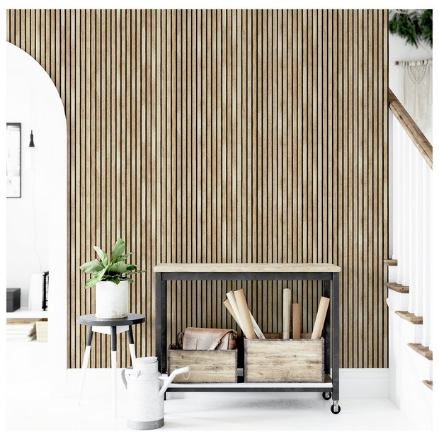 Arthouse Wood Slats Natural Wallpaper 53cm x 10.05m roll - British product