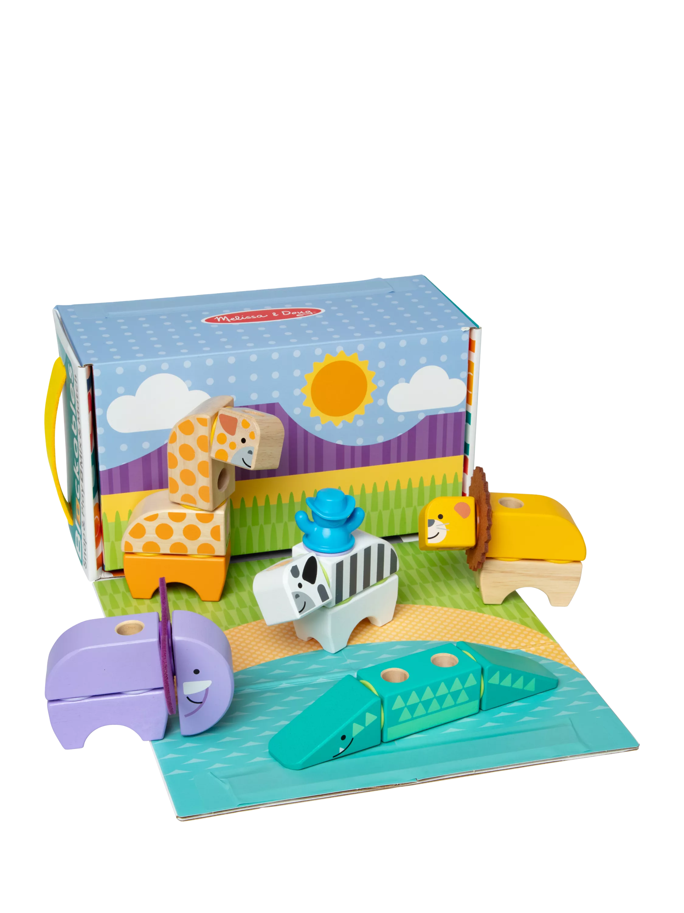 Melissa & Doug Blockables Safari Play Set building blocks (British brand)