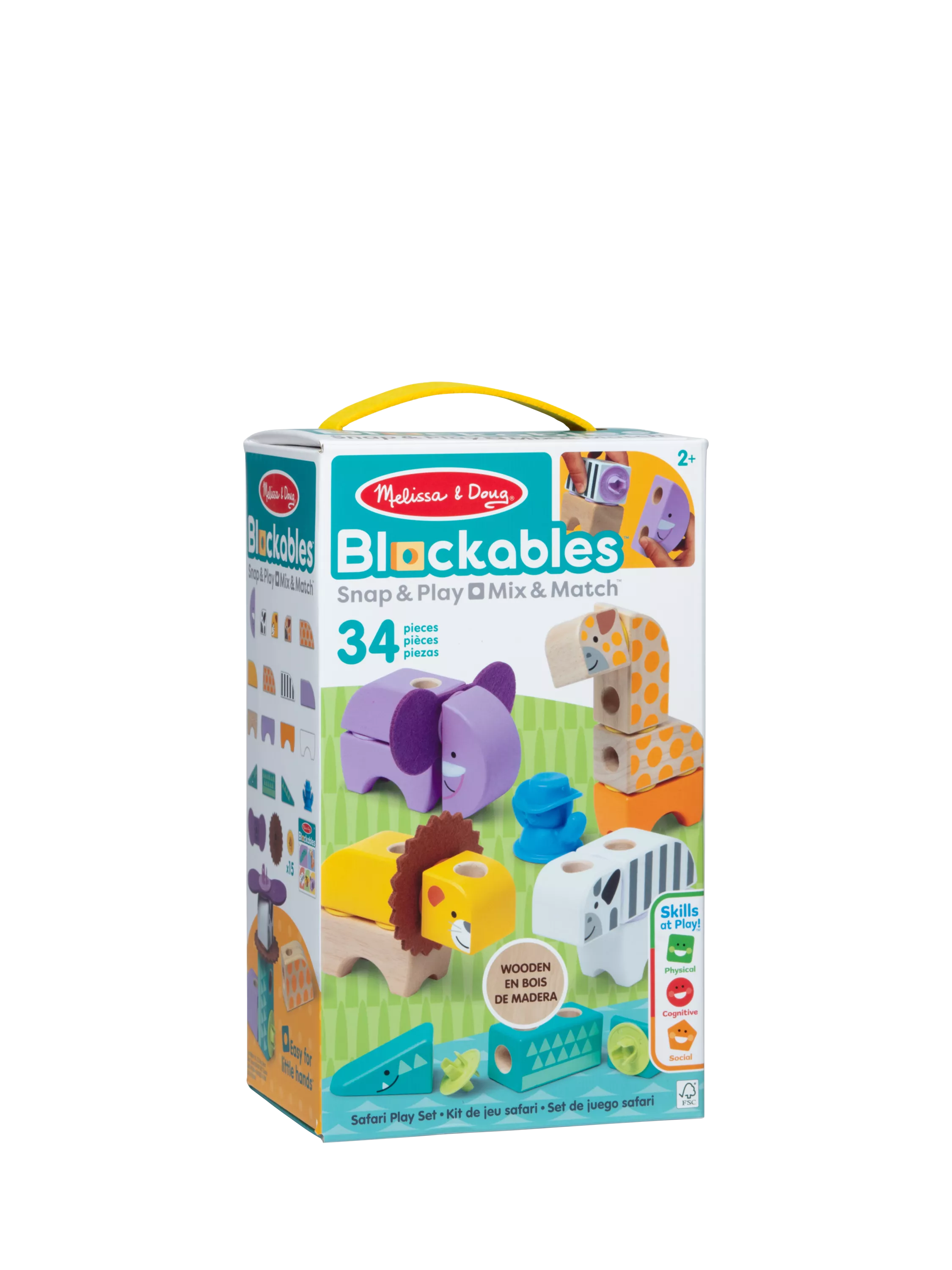 Melissa & Doug Blockables Safari Play Set building blocks (British brand)