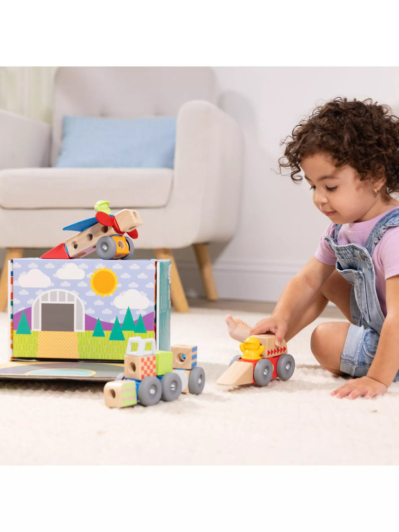 Melissa & Doug Blockables Vehicles Play Set 54-piece, UK version