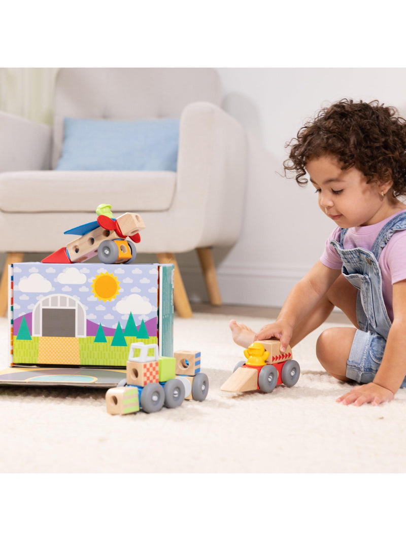 Melissa & Doug Blockables Vehicles Play Set 54-piece, UK version