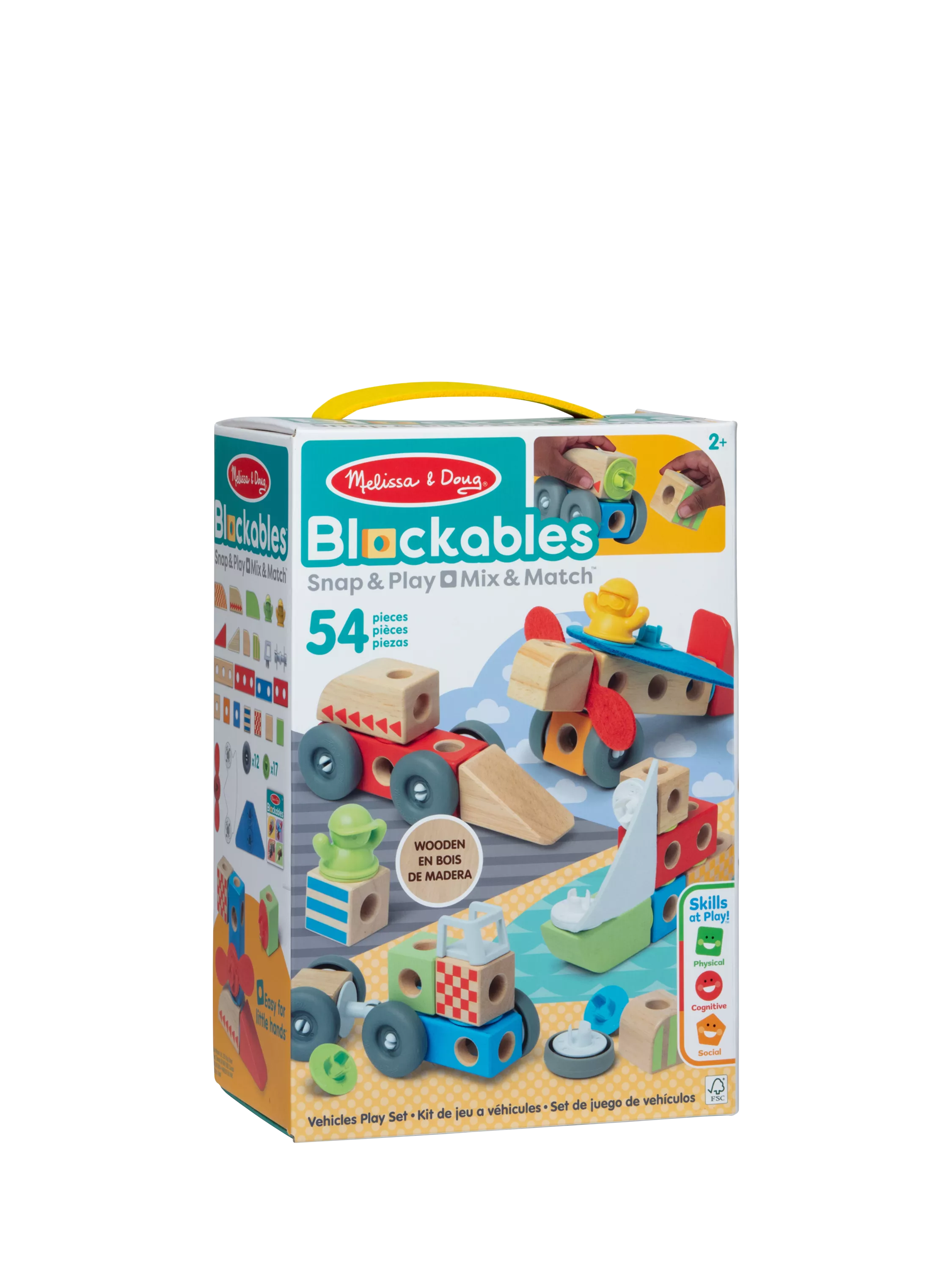 Melissa & Doug Blockables Vehicles Play Set 54-piece, UK version