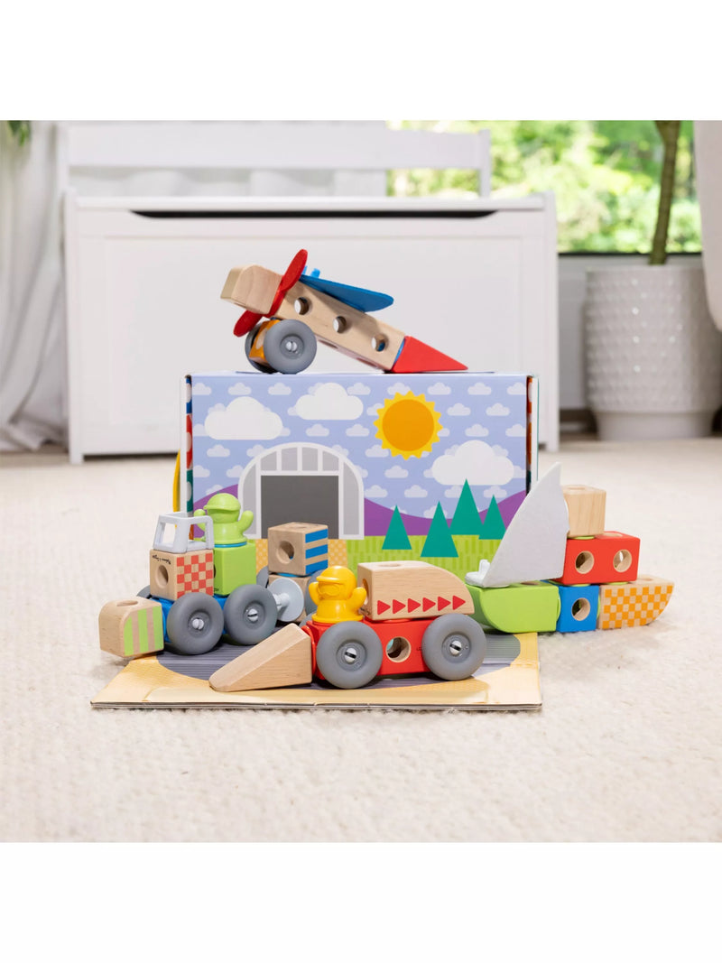Melissa & Doug Blockables Vehicles Play Set 54-piece, UK version