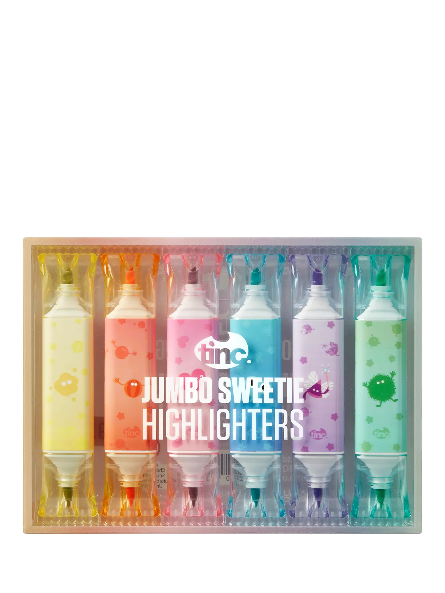 Tinc double ended highlighter pens pack of 6, imported from the UK
