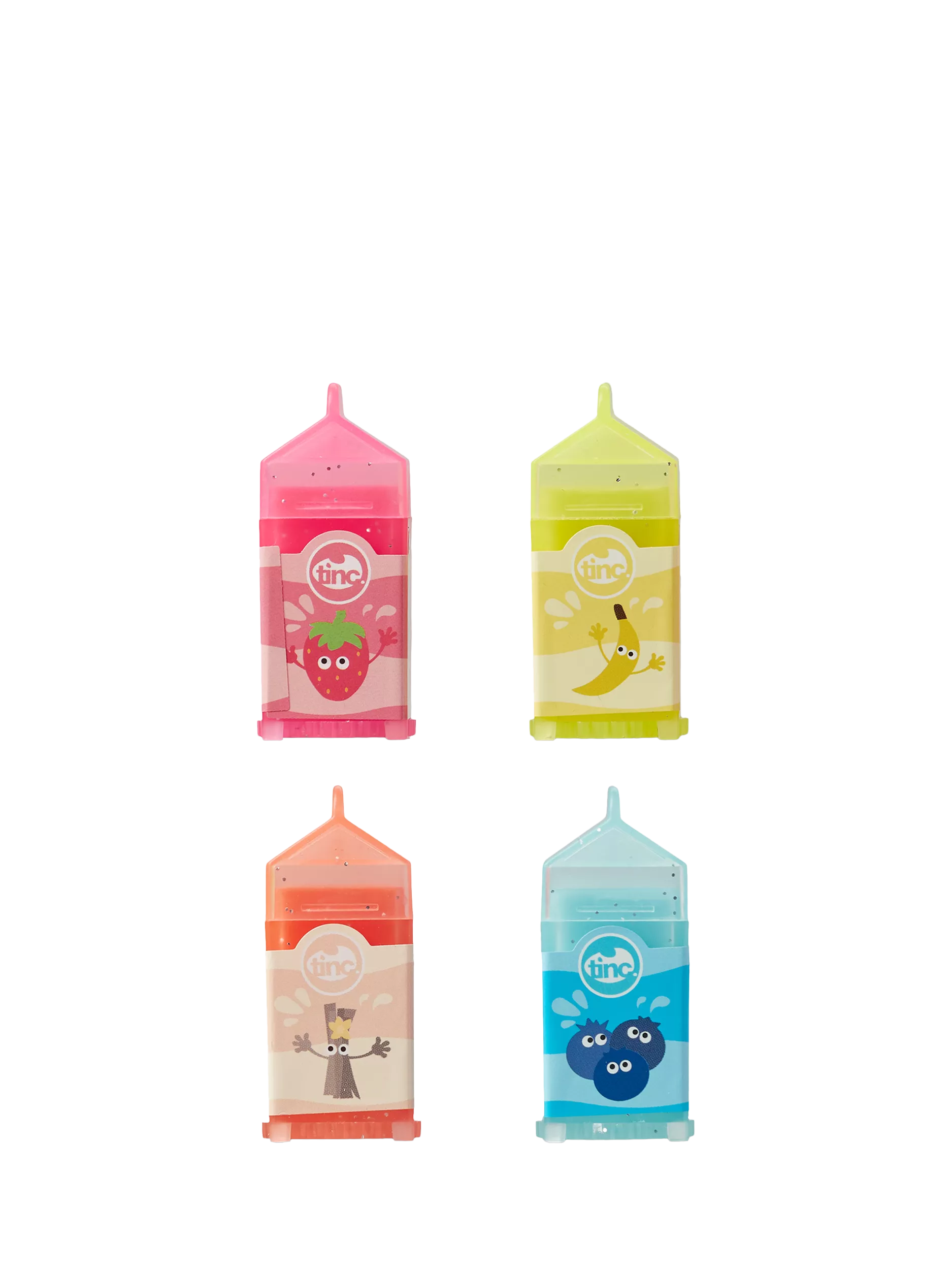 Tinc milk carton lip balms set of 4 (British brand)