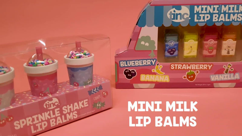 Tinc milk carton lip balms set of 4 (British brand)
