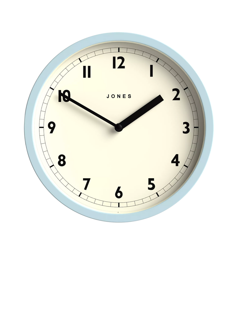 Contemporary Round Analogue Wall Clock with Acrylic Case and Glass Lens, 20cm