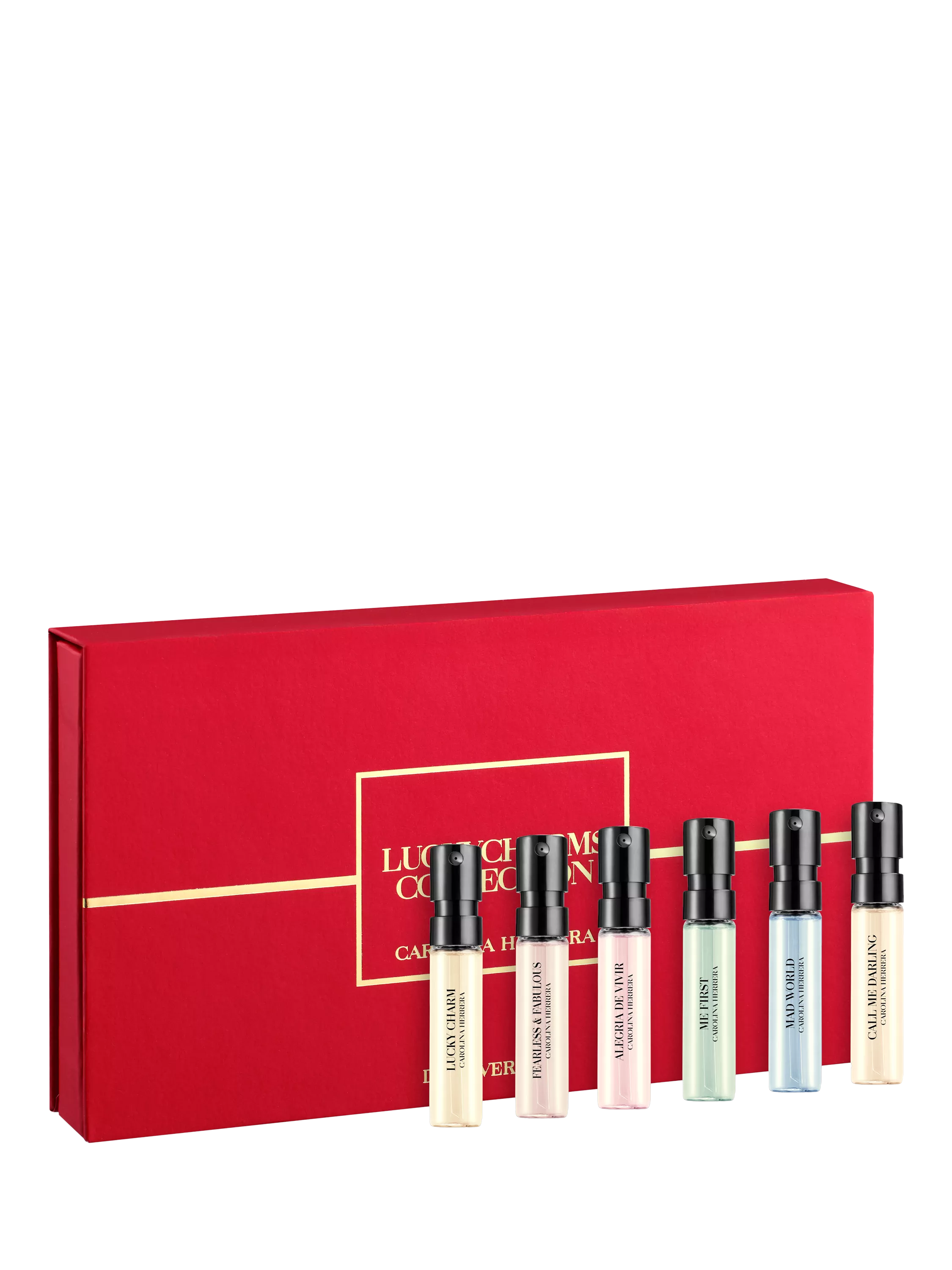 Carolina Herrera fragrance discovery gift set with 6 eau de parfum samples, 1.5ml each - British product