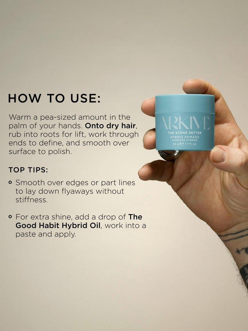 ARKIVE The Scene Setter Hybrid Pomade 50g (British brand)