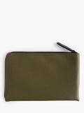 Gardner zipped travel wallet in green - British product