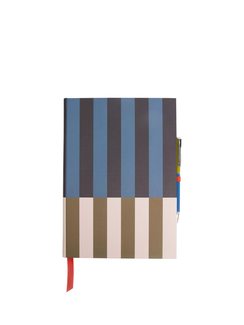 Gardner Stripe Notebook with Pen, 200 pages, imported from the UK