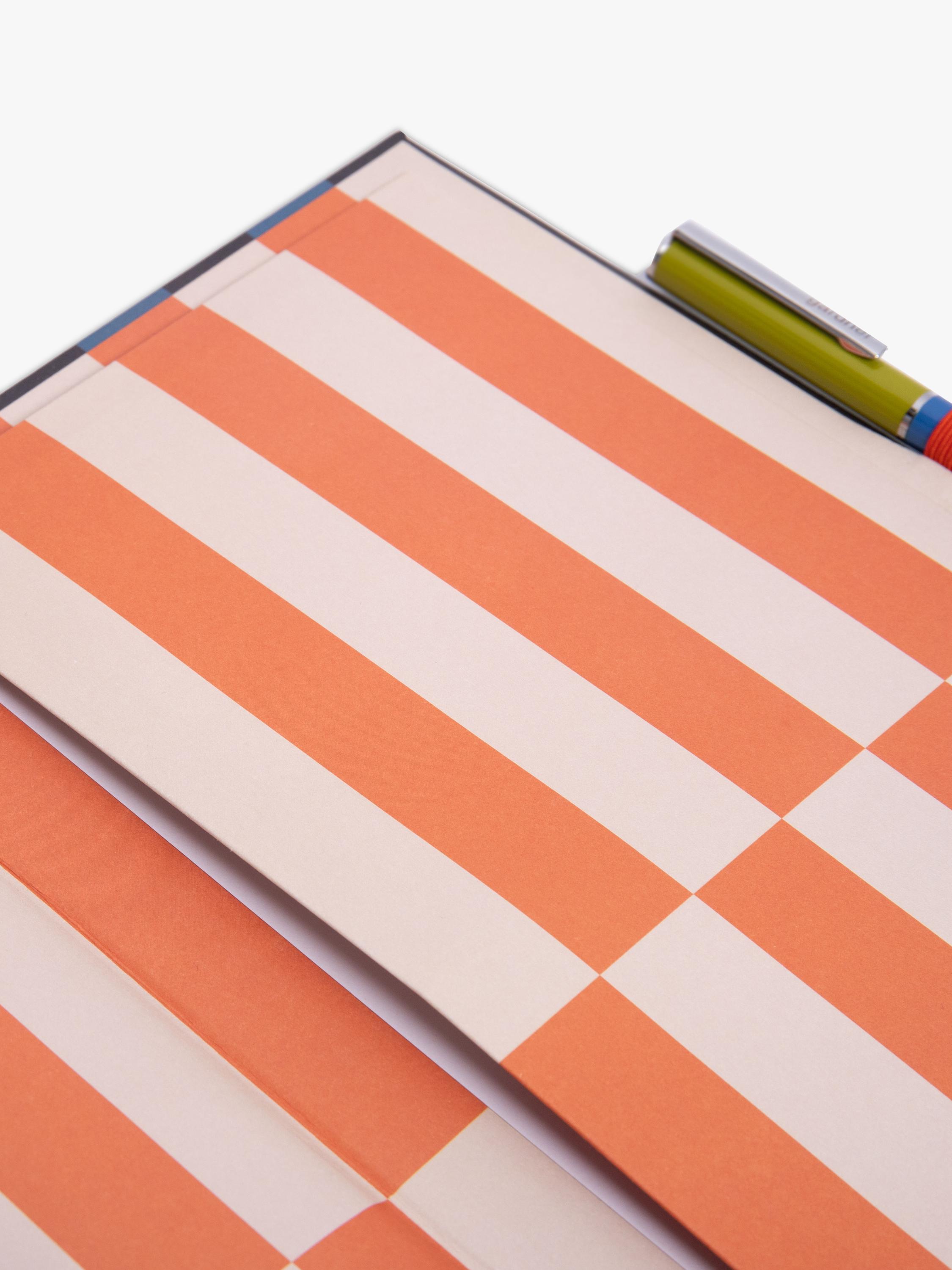 Gardner Stripe Notebook with Pen, 200 pages, imported from the UK