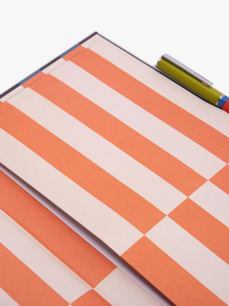 Gardner Stripe Notebook with Pen, 200 pages, imported from the UK