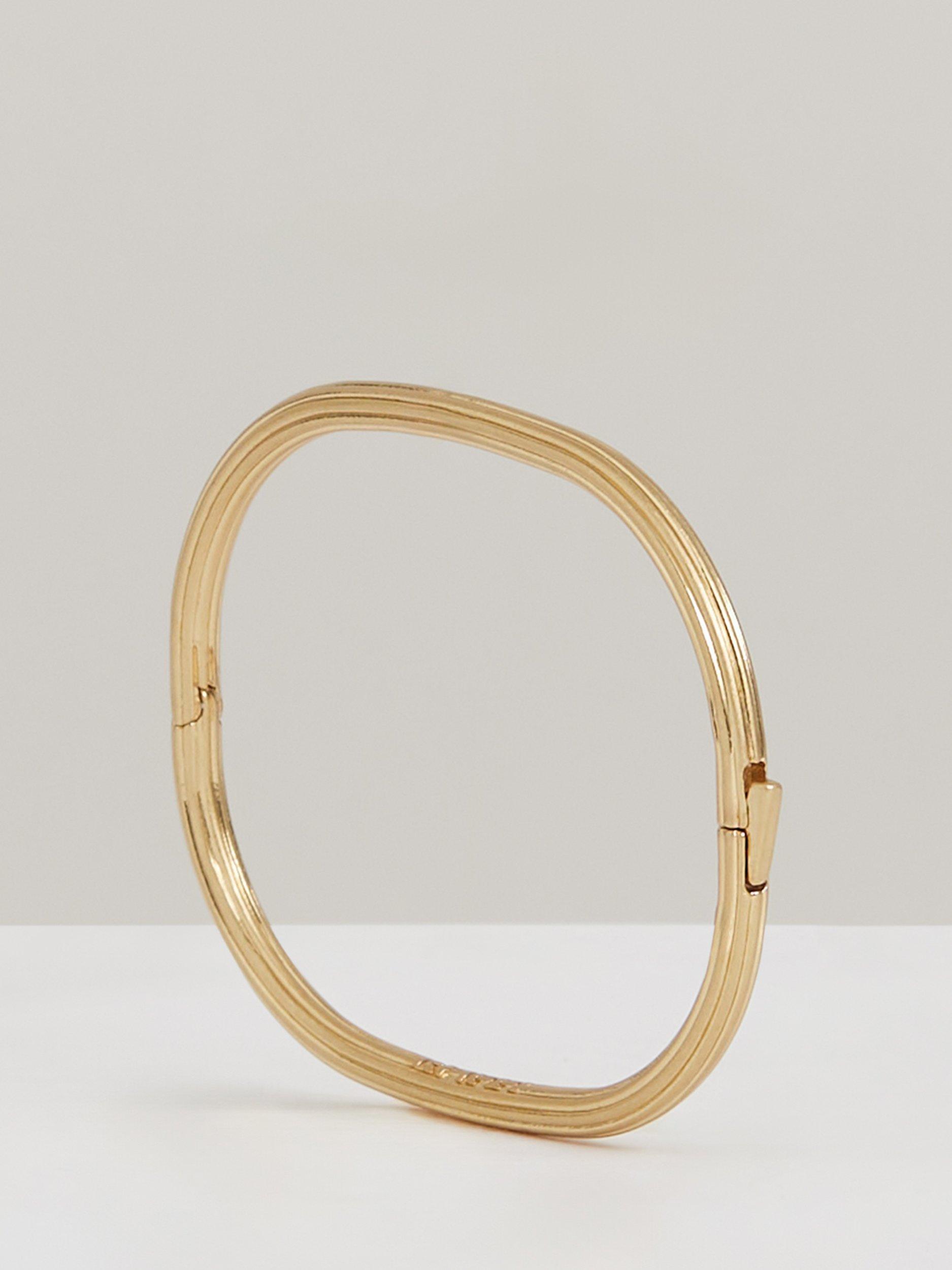 Reiss Claudia Contour hinged cuff bracelet gold tone - British product