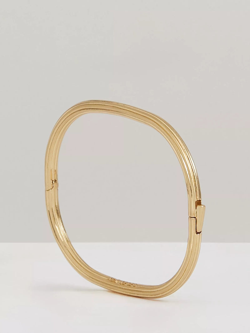 Reiss Claudia Contour hinged cuff bracelet gold tone - British product