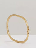 Reiss Claudia Contour hinged cuff bracelet gold tone - British product