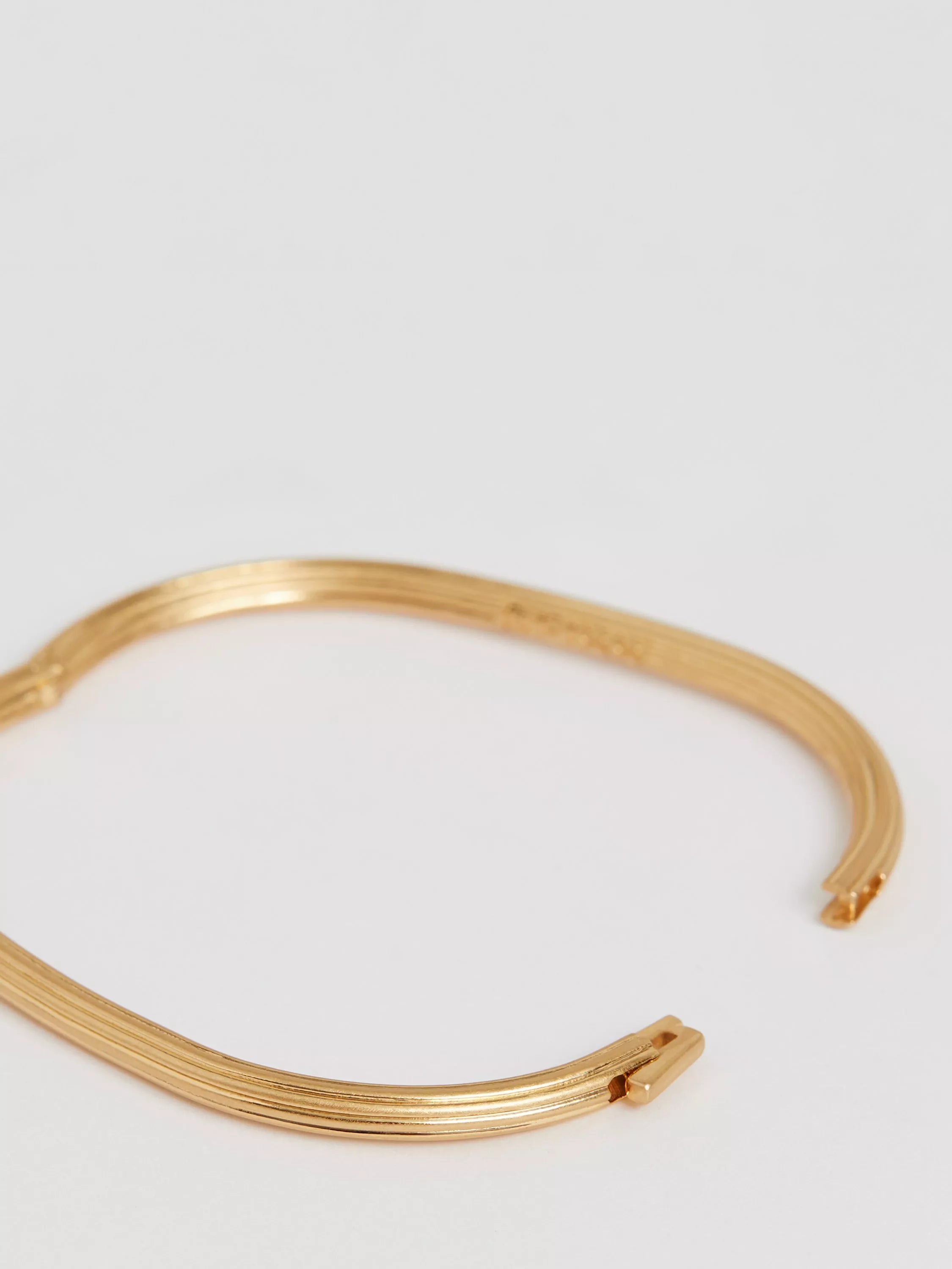 Reiss Claudia Contour hinged cuff bracelet gold tone - British product