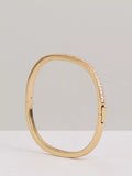 Reiss Myles Modern Crystal Cuff Bracelet, Gold