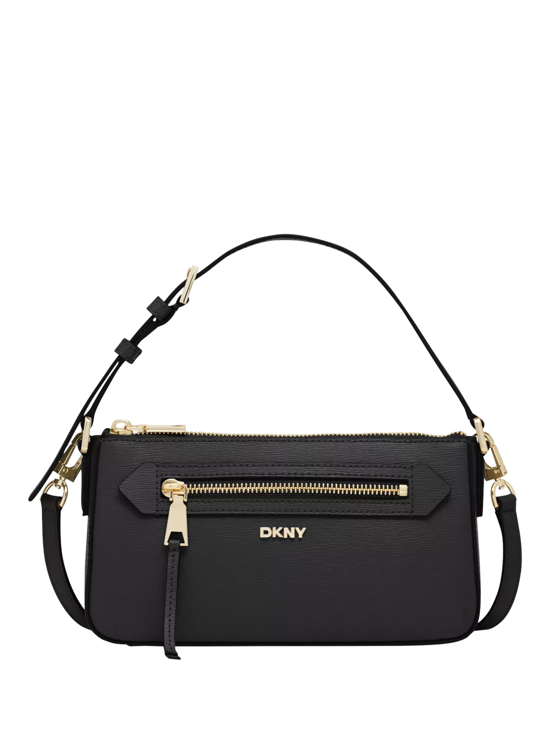 DKNY Bryant Avenue leather crossbody bag in black, imported from the UK