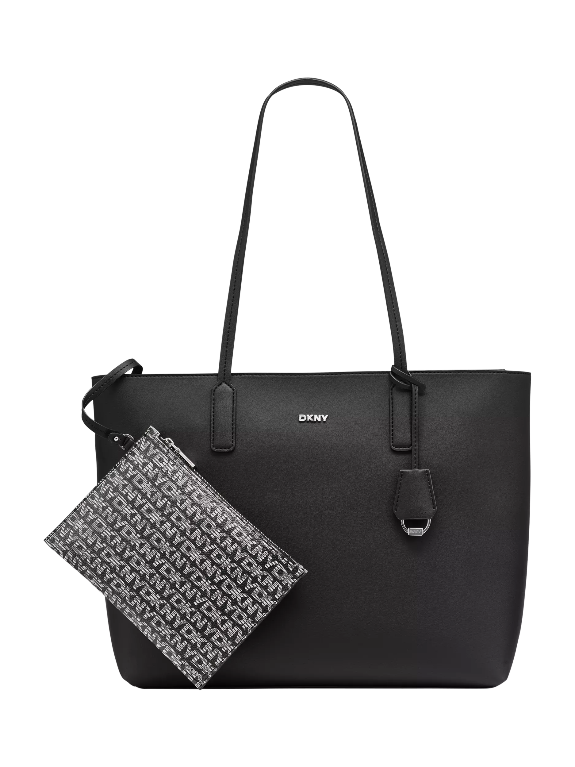 DKNY Saige faux leather tote bag black, UK version