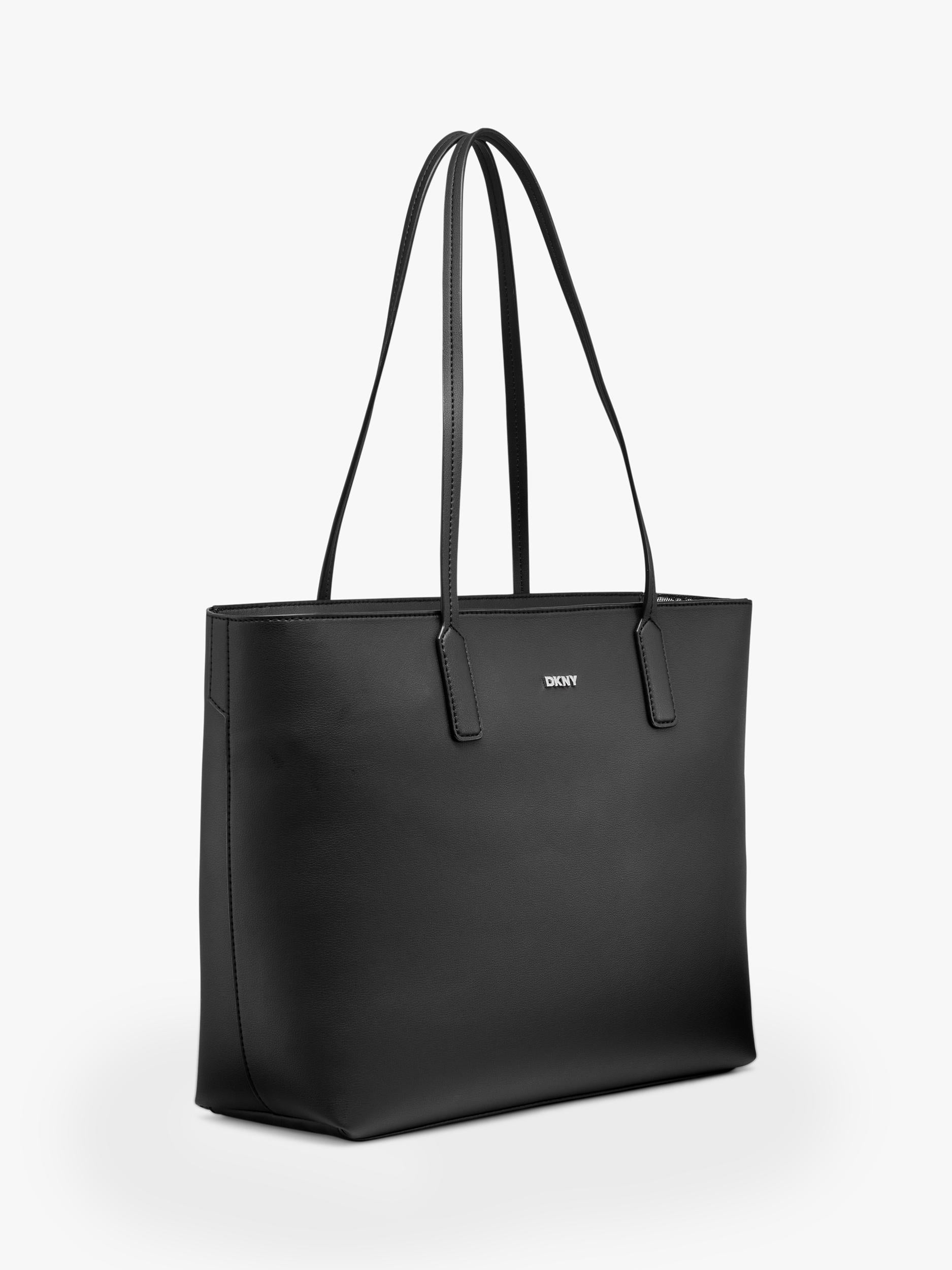 DKNY Saige faux leather tote bag black, UK version