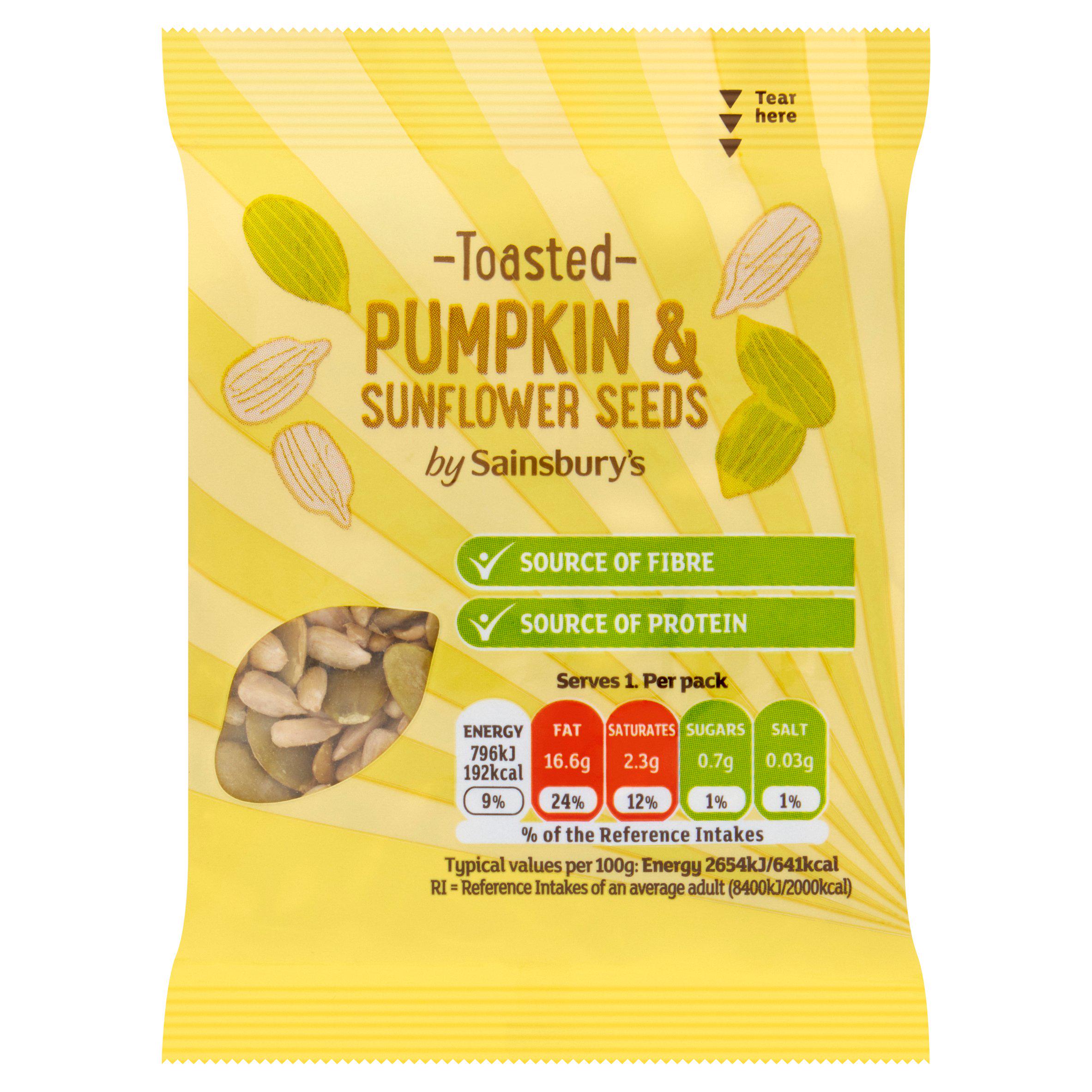 Sainsbury's Toasted Sunflower & Pumpkin Seed Mix 30g GOODS Sainsburys   