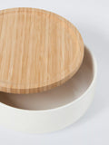 BIA stoneware serve bowl with bamboo lid 20.5cm (British brand)