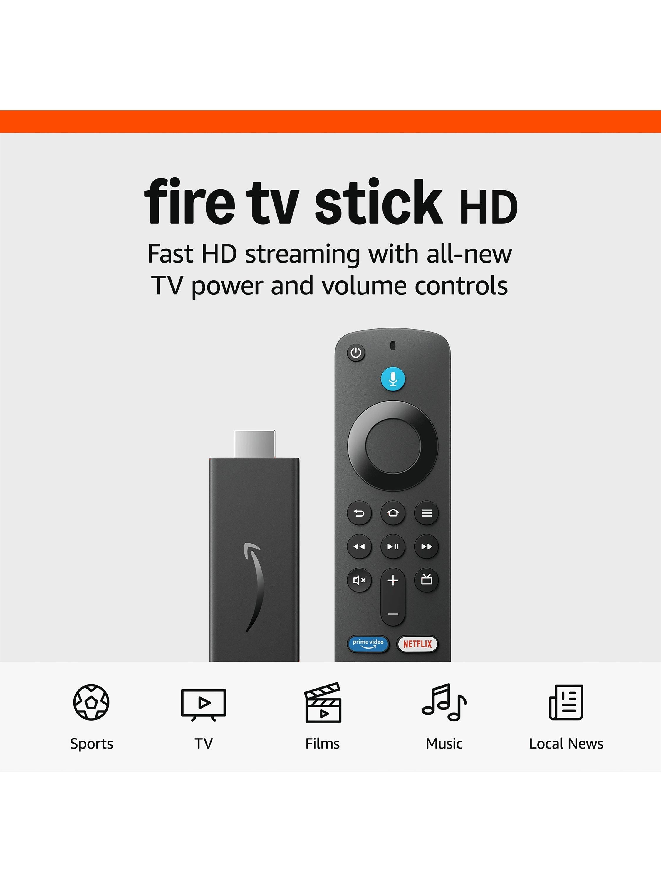 Amazon Fire TV Stick HD streaming device - British product