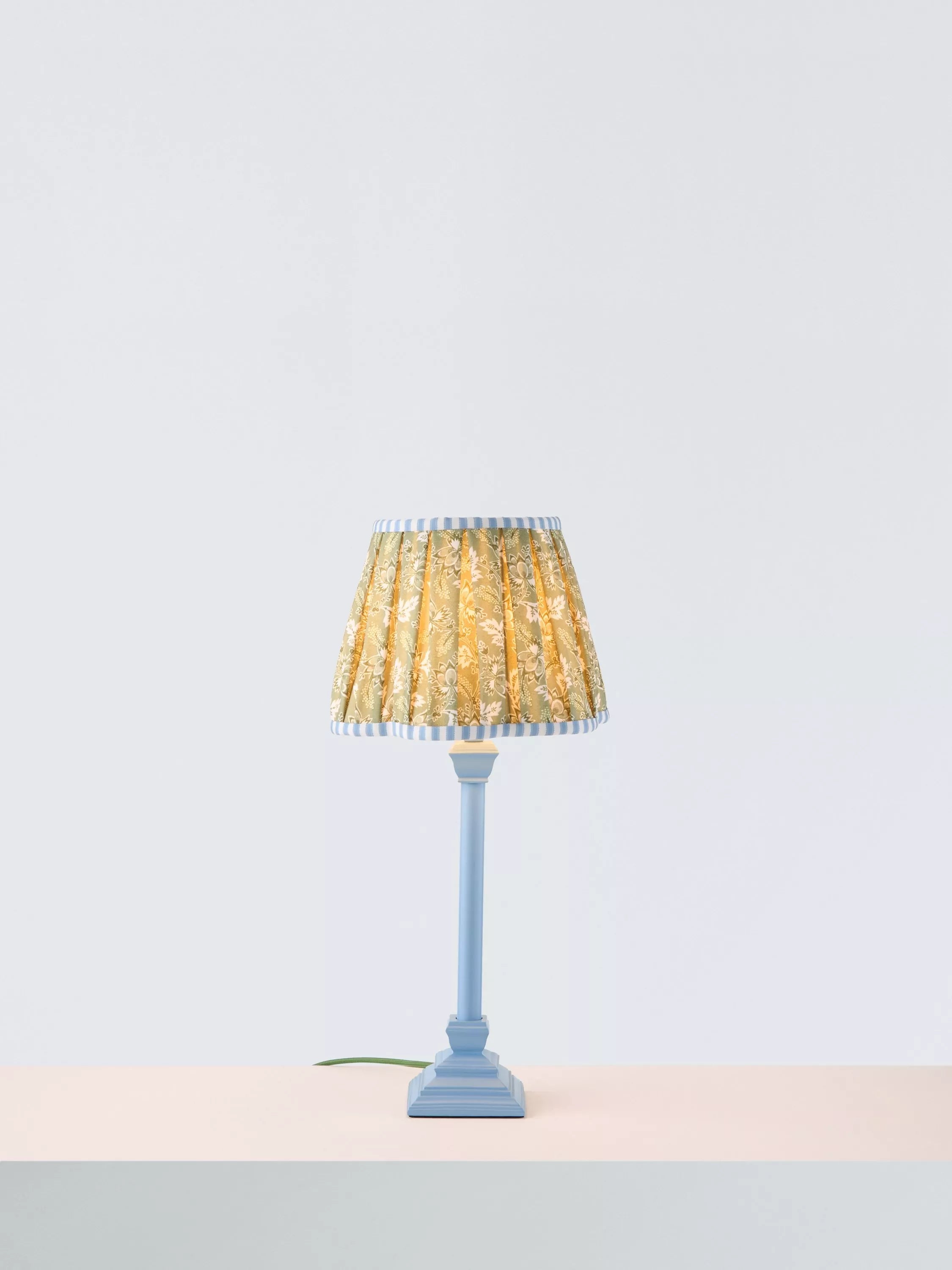 John Lewis x Sanderson blue scallop table lamp, UK version