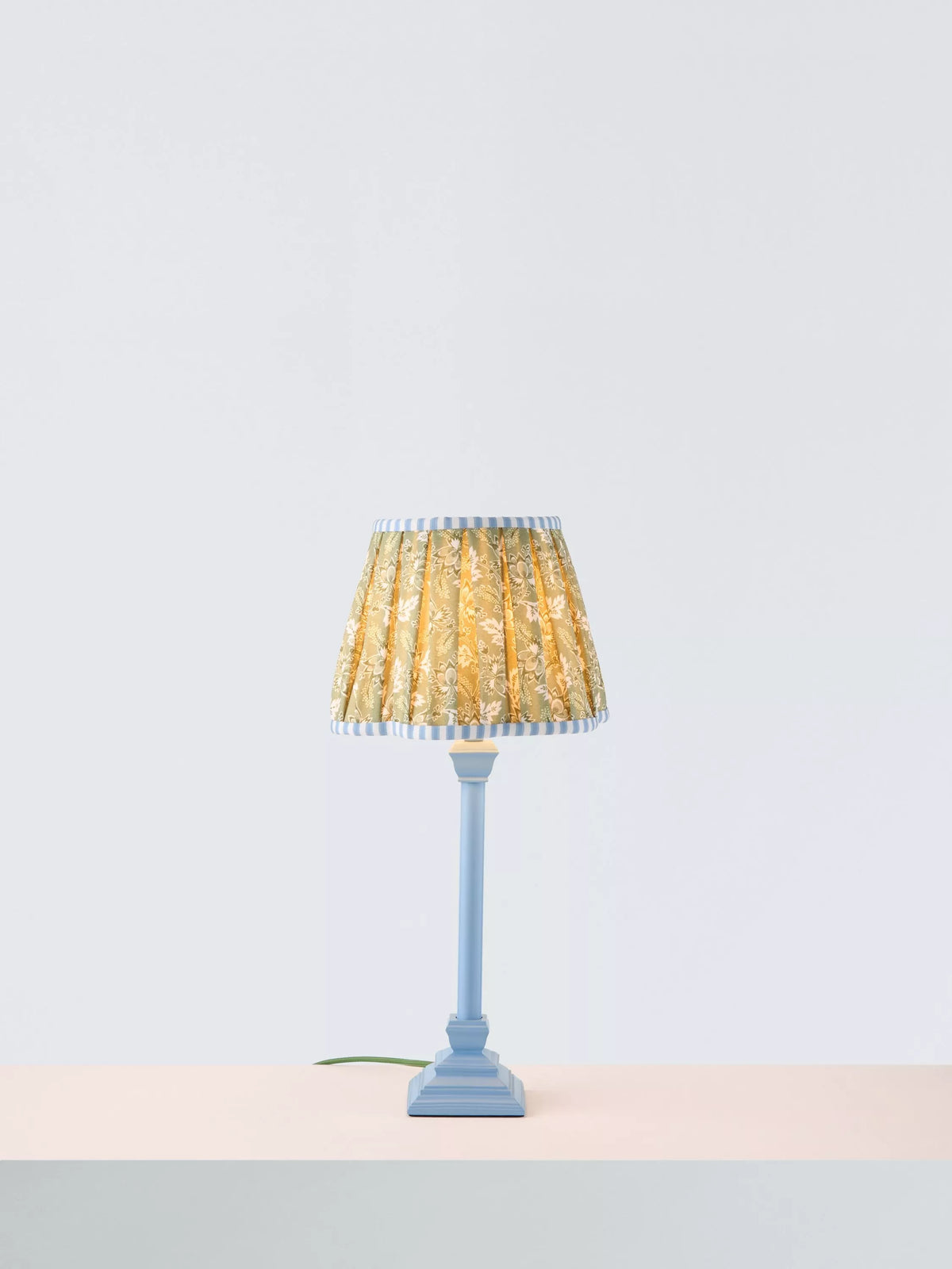 John Lewis x Sanderson blue scallop table lamp, UK version