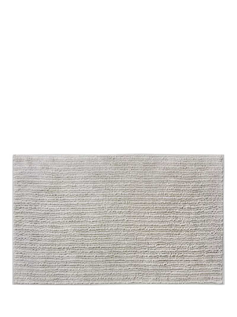 John Lewis Recycled Polyester Quick Dry Bobble Bath Mat, Silver Grey
