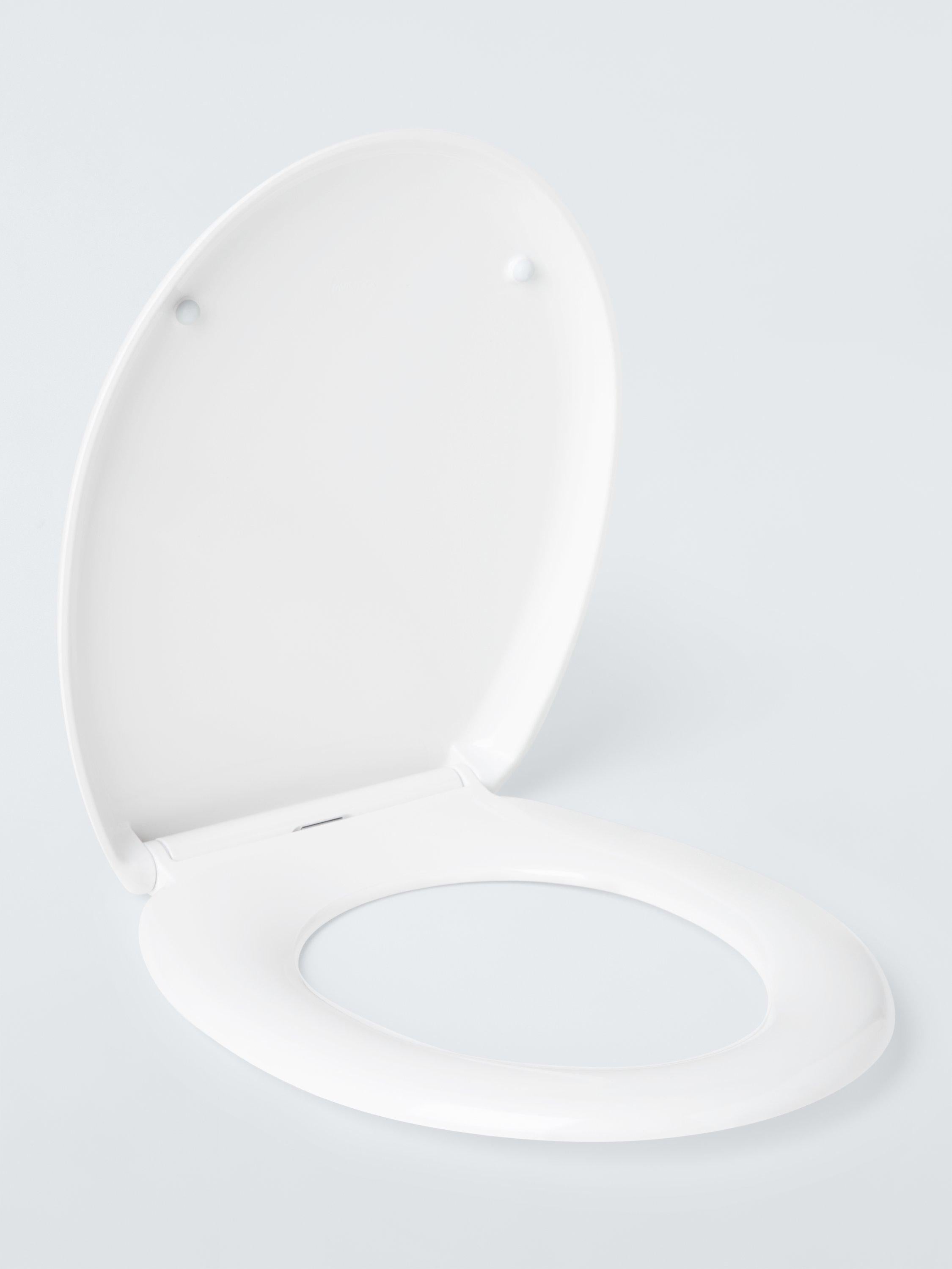 John Lewis thermoset wrapover toilet seat white, imported from the UK